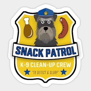 Schnauzer Snack patrol Sticker